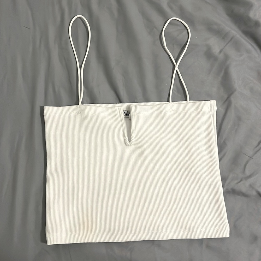Zara White Crop Top